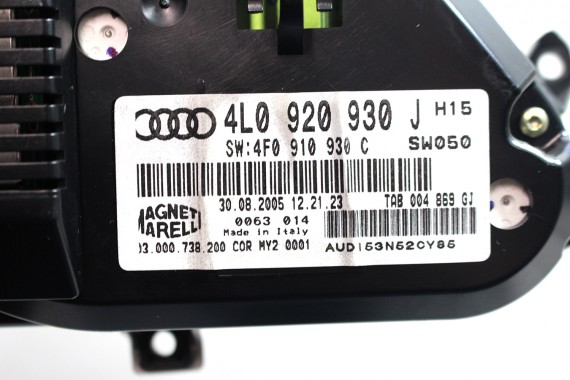 AUDI Q7 ZEGARY LICZNIKI BENZYNA 4L0920930J ZEGAR LICZNIK 4L0920930JX 4L0920930LX 4L0920931TX 4L0920931T ZESTAW WSKAŹNIKÓW 4L