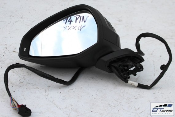 AUDI A4 LUSTERKO DRZWI LEWE el. skł. 14pin 8W zewnetrzne LY9B brylantowy czarny 14 pin pinów kabli przewodów 8W1857409 8W0857527