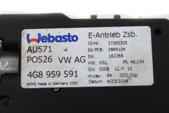 AUDI A6 A7 SILNICZEK SZYBERDACHU 4G8959591 4G8959591A dachu 4G8 959 591 4G8959591A 4G 4G8959591 4G8959591A 4G8959591 4G8959591A