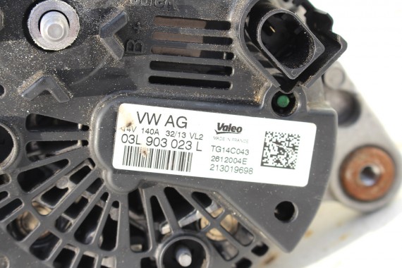 VW AUDI SEAT SKODA ALTERNATOR 140A 03L903023L 03L 903 023 L producent VALEO 2.0 TDi diesel TG14C043 03L903023LX