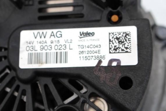 VW AUDI SEAT SKODA ALTERNATOR 140A 03L903023L 03L 903 023 L VALEO 2.0 TDi TG14C043 03L903023LX 03L903023L 03L903023L 03L903023L