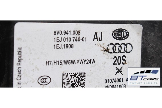 AUDI A3 LAMPY PRZÓD LAMPA 8V0941003AJ 8V0941004AJ 8V 8V0 941 003 KOMPLET reflektor 8V0941003 8V0941004 8V0941003AJ 8V0941004AJ