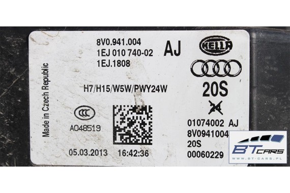 AUDI A3 LAMPY PRZÓD LAMPA 8V0941003AJ 8V0941004AJ 8V 8V0 941 003 KOMPLET reflektor 8V0941003 8V0941004 8V0941003AJ 8V0941004AJ