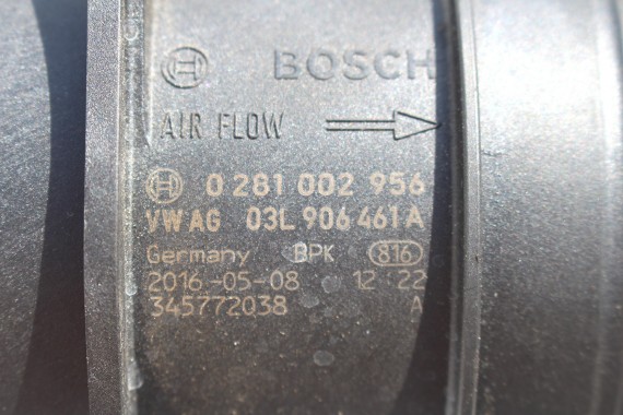 VW AUDI SKODA PRZEPŁYWKA PRZEPŁYWOMIERZ 03L906461A 03L 906 461 A masowy powietrza 03L906461A TDi diesel 03L906461A 03L906461A