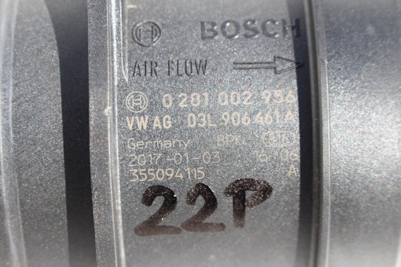 VW AUDI SKODA PRZEPŁYWKA PRZEPŁYWOMIERZ 03L906461A 03L 906 461 A masowy powietrza 03L906461A TDi diesel 03L906461A 03L906461A