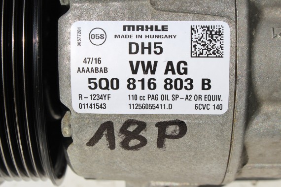 VW AUDI POMPA KLIMY SPRĘŻARKA 5Q0816803B 5Q0816803 5Q0816803D MAHLE 5Q0 816 803 B 5Q0816803C 5Q0816803H 5Q0816803F SKODA SEAT