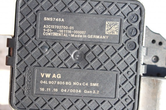 VW PASSAT B8 CZUJNIK SONDA NOX 04L907805BG 04L907807BG  silnik diesel 2.0 TDi 04L 907 805 BG 04L 907 807 BG 3G 3G8 3V