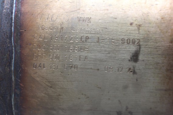 AUDI SEAT KATALIZATOR 04L131723CP 5Q0131705M 04L131670 04L131670X FILTR CZASTEK STAŁYCH DPF 04L 131 723 CP 670 04L131705M