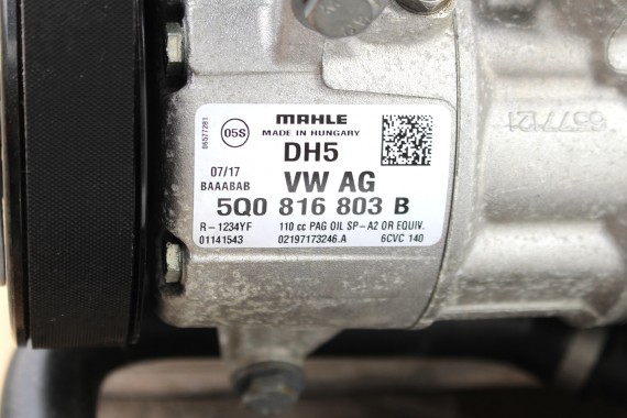 VW AUDI POMPA KLIMY SPRĘŻARKA 5Q0816803B 5Q0816803 5Q0816803D 5Q0 816 803 B 5Q0816803C 5Q0816803H 5Q0816803F producent MAHLE