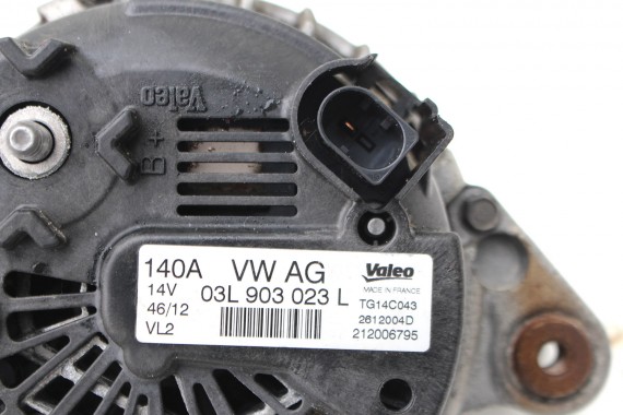 VW AUDI SEAT SKODA ALTERNATOR 140A 03L903023L 03L 903 023 L producent VALEO 2.0 TDi diesel TG14C043 03L903023LX