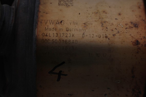 VW AUDI SKODA KATALIZATOR 04L131656AD 04L131723AK 04L131601GX 04L131656AD FILTR CZĄSTEK STAŁYCH DPF 04L131723AK 04L131656AD TDi