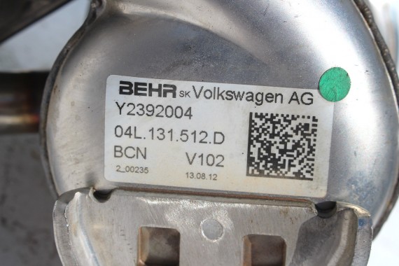 VW AUDI SKODA SEAT ZAWÓR CHŁODNICA EGR 04L131512D 04L131512 04L131512BQ 04L131512BH 04L 131 512 D recyrkulacji spalin  diesel