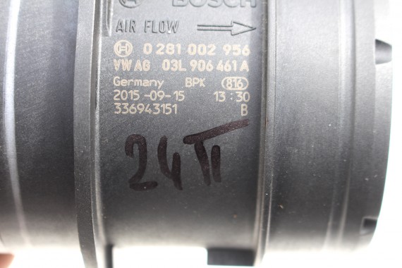 VW AUDI SKODA PRZEPŁYWKA PRZEPŁYWOMIERZ 03L906461A 03L 906 461 A masowy powietrza 03L906461A TDi diesel 03L906461A 03L906461A