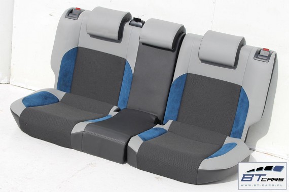 VW POLO FL GT LIFT FOTELE KOMPLET FOTELI siedzeń siedzenia tapicerka 6C 6C4 6C0 5-drzwiowy skóra welur kolor czarno-niebieskie