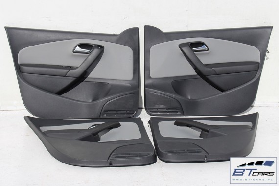 VW POLO FL GT LIFT FOTELE KOMPLET FOTELI siedzeń siedzenia tapicerka 6C 6C4 6C0 5-drzwiowy skóra welur kolor czarno-niebieskie