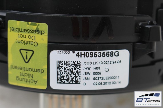 VW AUDI A6 A7 A8 FL TAŚMA KIEROWNICY AIR BAG 4H0953568G 4H0953568H 4H0 953 568 G 4G 4H pierścień air bag 4H0953568G 4H0953568H