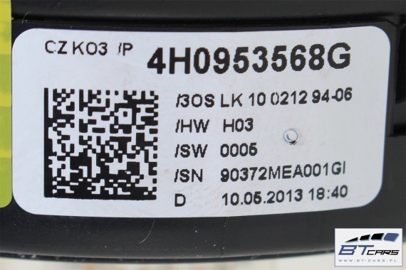 VW AUDI A6 A7 A8 FL TAŚMA KIEROWNICY AIR BAG 4H0953568G 4H0953568H 4H0 953 568 G 4G 4H pierścień air bag 4H0953568G 4H0953568H