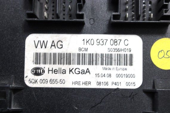 VW GOLF VI 6 MODUŁ STEROWNIK BORDNETZ 1K0937087C 1K0937087G MOCY KOMFORT 1K0 937 087 BCM SEAT ALTEA TOLEDO 1K0937087C 1K0937087