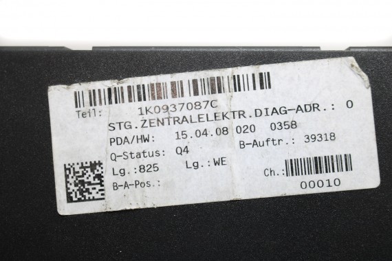 VW GOLF VI 6 MODUŁ STEROWNIK BORDNETZ 1K0937087C 1K0937087G MOCY KOMFORT 1K0 937 087 BCM SEAT ALTEA TOLEDO 1K0937087C 1K0937087