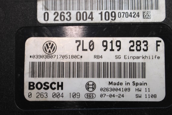 VW TOUAREG STEROWNIK PDC 7L0919283F 7L0919283D 7L0919283E moduł parkowania 7L0 919 283 F  7L0 919 283 E D  7L 7L6