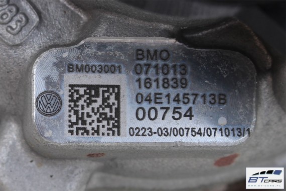 VW AUDI TURBINA TURBOSPRĘŻARKA 04E145713B 04E145704L 04E145704T 04E145713Q 04E145704N 04E145703Q 04E145721L 04E145722E 1.2 TSi