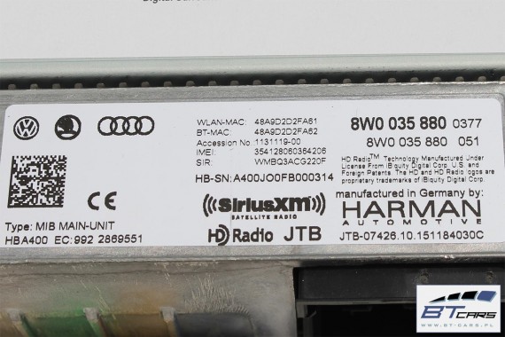 AUDI A4 A5 CZYTNIK MIB SD SIM 8W0035880 8W0035890 8W0 035 880 8W F5 8W0035880 8W0035890 8W0035880 8W0035890 8W0035880 8W0035890