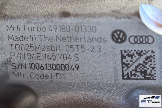 VW AUDI TURBINA 04E145704S 04E145713P 04E145721D 04E145721S 04E145721SX TURBOSPRĘŻARKA 1.4 TSi 04E 145 704 04E145704S 04E145713P
