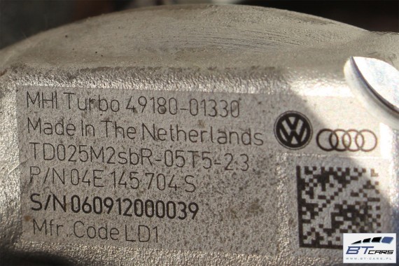 VW AUDI TURBINA 04E145704S 04E145713P 04E145721D 04E145721S 04E145721SX TURBOSPRĘŻARKA 1.4 TSi 04E 145 704 04E145704S 04E145713P