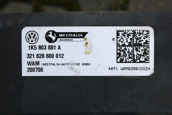 VW GOLF V 5 KOMBI  HAK HOLOWNICZY 1K5803881A 1K5803881B BELKA ZDERZAKA TYŁ BELKA TYLNA 1K5 803 881 A 1K5803881A 1K5803881B 1K