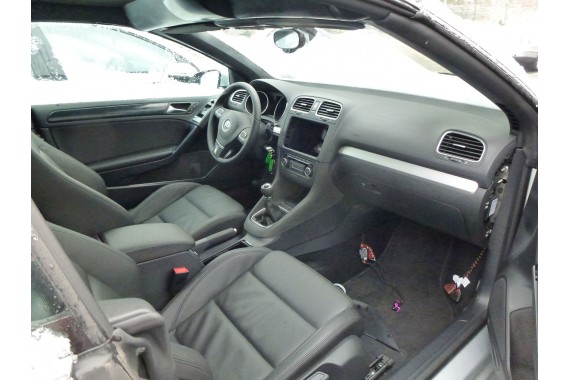 VW GOLF 6 VI CABRIO FOTELE KOMPLET FOTELI siedzeń siedzenia fotel tapicerka 5K 5K7 skóra kolor czarny