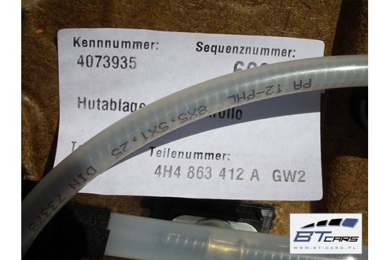 AUDI A8 LONG ROLETA TYŁ 4H4863412A TYLNA BAGAŻNIKA 4H D4 EGR aksamit beżowy alcantara 4H4863412C 4H4863412E 4H4863412G 4H4