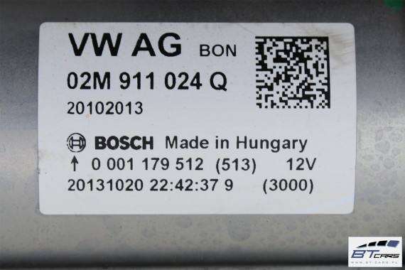 AUDI VW SEAT SKODA ROZRUSZNIK 02M911024Q 02M911021G 02M911022F 1.5 Kw Bosch
