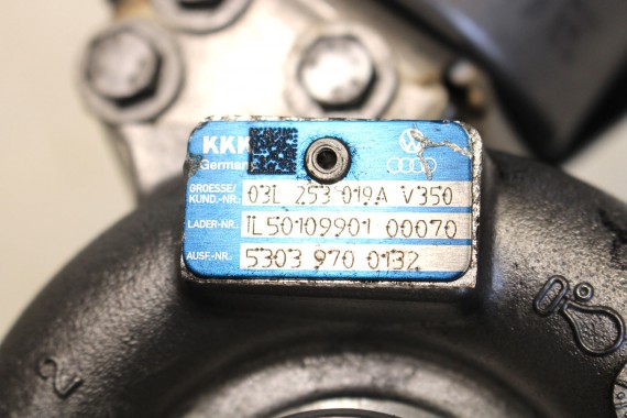 VW AUDI SKODA TURBINA TURBOSPRĘŻARKA 03L253019A 03L253019T 03L253019J 03L253016F 03L253010C 03L253056A 2.0 TDi KKK 03L253019A
