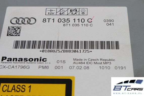 AUDI A4 A5 ZMIENIARKA PŁYT CD MP3 8T1035110C 8T1 035 110 C 8T1057110C Panasonic 8K 8T 8T1035110C 8T1035110A 8T1035110B 8T1035110