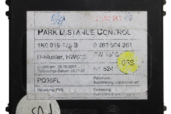 VW MODUŁ STEROWNIK PDC 1K0919475B  parkowania parkhilfe 1K0 919 475 B 1K8 1Q 2K 1T