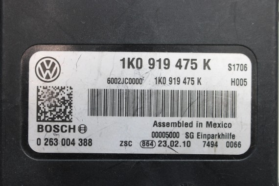 VW MODUŁ STEROWNIK PDC 1K0919475K 1K0919475D 1K0919475F 1K0919475L parkowania parkhilfe 1K0 919 475 K L 1K8 1Q 2K 1T 1K0919475K