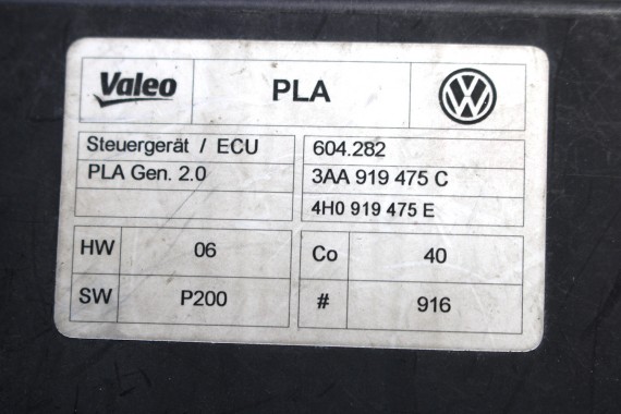 VW SEAT STEROWNIK PDC 3AA919475C 4H0919475E 3AA919475D 3AA919475L 3AA919475S moduł parkowania parkhilfe 3AA 919 475 C D L S  H