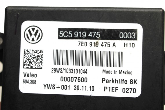 VW THE BEETLE STEROWNIK PDC 5C5919475 7E0919475A 5C5919475A moduł parkowania parkhilfe 5C5919475 7E0919475A 5C5919475A 5C5919475