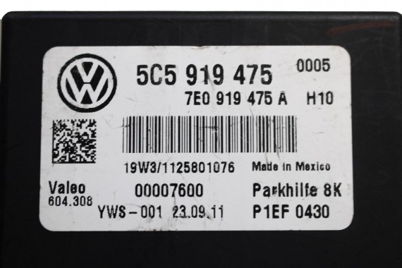 VW THE BEETLE STEROWNIK PDC 5C5919475 7E0919475A 5C5919475A moduł parkowania parkhilfe 5C5919475 7E0919475A 5C5919475A 5C5919475