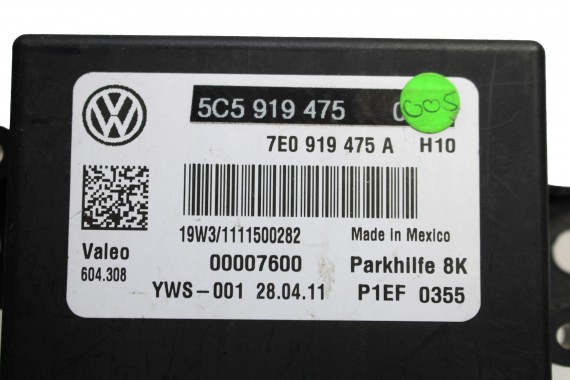 VW THE BEETLE STEROWNIK PDC 5C5919475 7E0919475A 5C5919475A moduł parkowania parkhilfe 5C5919475 7E0919475A 5C5919475A 5C5919475