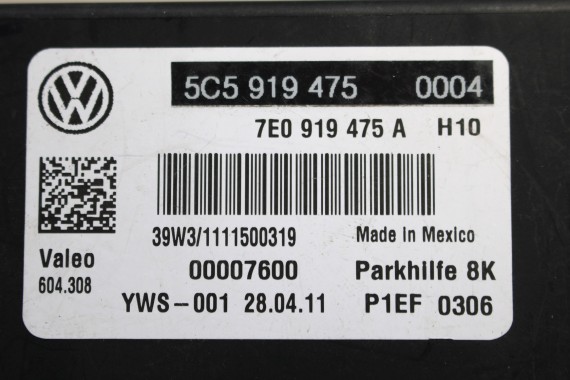 VW THE BEETLE STEROWNIK PDC 5C5919475 7E0919475A 5C5919475A moduł parkowania parkhilfe 5C5919475 7E0919475A 5C5919475A 5C5919475