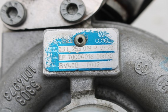 VW AUDI SEAT SKODA TURBINA TURBOSPRĘŻARKA 03L253019P 03L253056G 03L253056T 03L253010G 2.0 TDi 03L 253 019 P 03L253019P 03L253019