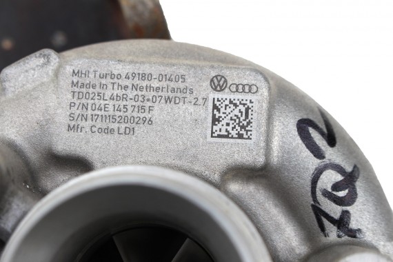 VW AUDI TURBINA TURBOSPRĘŻARKA 04E145715F 04E145715D 04E145715E 04E145715B 04E145721P 04E145721T 04E145722G 04E145722GX 1.4 TSi
