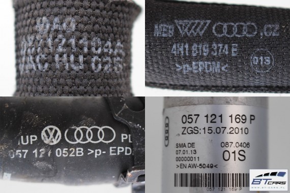 AUDI A8 PRZEWODY PODCIŚNIENIOWE 4.2 TDi 4H0121481Q 4H0121101S 4H0121485AJ 057121064E 057121104A 4H1819374E 057121052B 057121169