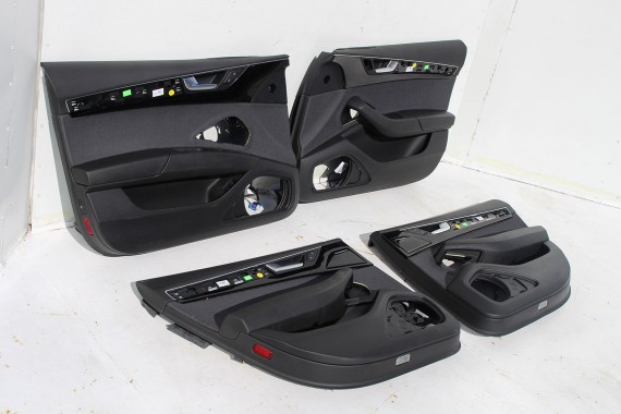 AUDI A8 BOCZEK DRZWI BOCZKI DRZWIOWE TAPICERKA welur 4H 4H0 d4 4H1867103 4H1867104 4H0867303 4H0867304 czarne czarny d4