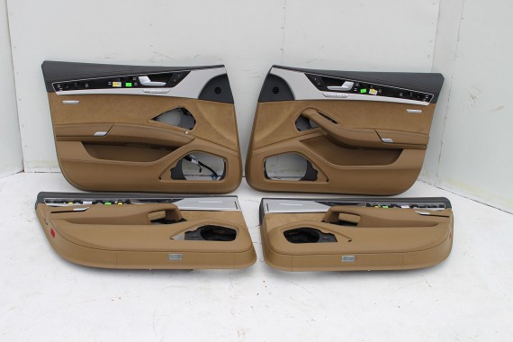 AUDI A8 LONG FOTELE KOMPLET FOTELI siedzeń siedzenia tapicerka 4H D4 wentylowane masaże wersja DESIGN SELECTION + BOCZKI DRZWI