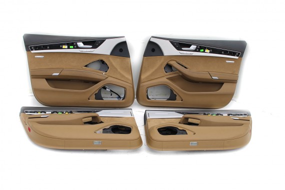 AUDI A8 LONG FOTELE KOMPLET FOTELI siedzeń siedzenia tapicerka 4H D4 wentylowane masaże wersja DESIGN SELECTION + BOCZKI DRZWI