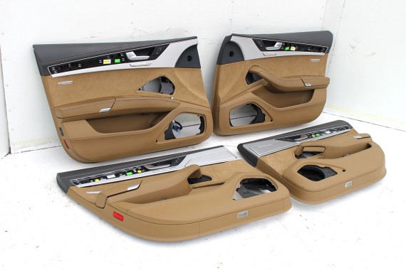 AUDI A8 LONG FOTELE KOMPLET FOTELI siedzeń siedzenia tapicerka 4H D4 wentylowane masaże wersja DESIGN SELECTION + BOCZKI DRZWI