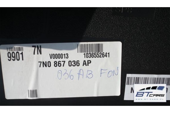 VW SHARAN DYWAN BOCZEK BAGAŻNIKA TAPICERKA 7N0867035D 7N0867036AT 7N0863459 7N0863463A 7N boczki bagażnik 7N0 863 463 7N0863463