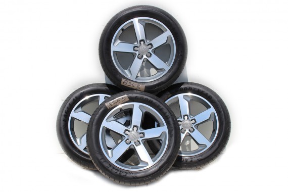 AUDI Q3 FELGI 18 cali 8U0601025T OPONY LATO KOŁA felga 8U0 601 025 7J*18H2 ET43 opona LATO GOODYEAR Eagle F1 235/50/18 S-LINE 8U